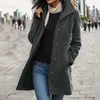 ASKSA Dámský teplý dlouhý podzimní kabát Loose Trench Coat Náhled obrázku produktu 2