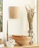 BELIANI Wandleuchte Naturfarben Rattan 22 cm Halbrund Boho Produktbild-Vorschau 2