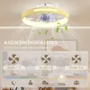 Stropní svítidlo HOMCOM s ventilátorem, Ø 49 cm, tiché LED Náhled obrázku produktu 5