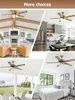 Ventilateur de plafond 132 cm bronze antique - 5 pales avec Voir les images du produit 3