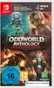 The image shows the front cover of a Nintendo Switch game case for Oddworld Anthology - The Unlikely Heroes Collection. Produktbild-Vorschau