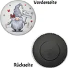 niedlicher Weihnachtswichtel mit Schild Magnet - Frohe Produktbild-Vorschau 2
