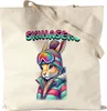 Skihaserl Jutebeutel Ski Winter Hase Alpenlustig Retro Produktbild-Vorschau 1