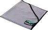 A folded gray microfiber cleaning cloth with a black trim and a striped inner edge, lying on a white background. A label with the brand name 'UNGER NINJA' is visible. Produktbild-Vorschau