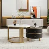 okwish Couchtisch 2-in-1 runder MDF Beistelltisch mit Produktbild-Vorschau 3