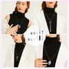 6 Stück Lange Kette Damen, Modeschmuck Anhänger Halsketten Produktbild-Vorschau 6