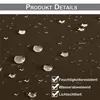 Close-up of a brown fabric surface with water droplets, highlighting its water-resistant properties. Produktbild-Vorschau