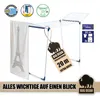BigDean Wäscheständer 20m extra hoch & Dicke Leinen Produktbild-Vorschau 4