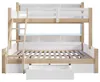 Etagenbett 90x200 + 140x200 cm mit LED, offenen Produktbild-Vorschau 15