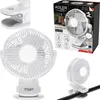 Bateriový ventilátor 5"/12,7 cm s klipem – USB / LED, ADLER Náhled obrázku produktu 2
