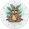 Faultier Meditation Wanduhr aus Alu Produktbild-Vorschau 1