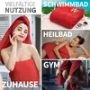 Frottier Duschtücher 2er Pack 70x140cm, 100% Baumwolle, Rot Produktbild-Vorschau 7