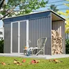 GIHAUVIA Metall Geräteschuppen Gerätehaus mit Produktbild-Vorschau 1