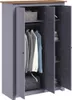 VidaXL 282662, Grau, Garderobe, 4 Regale, 3 Tür(en), Grau, Produktbild-Vorschau 3