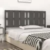 Bett-Kopfteil Grau 185,5x4x100 cm Massivholz Kiefer , Produktbild-Vorschau 3