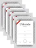 A stack of certificate frames with a single frame in focus showing the text 'Urkunde'. Produktbild-Vorschau