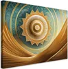 Leinwandbild Mandala Gold Orientalisch 90x60 Feeby Gold Produktbild-Vorschau 1