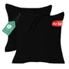 Jersey Kissenbezug 2er Set 65x65 cm 100% Baumwolle Schwarz Produktbild-Vorschau 2