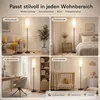 160cm LED Stehleuchte mit Leinenschirm Dimmbar Stehlampe Produktbild-Vorschau 8