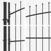 vidaXL Doppeltor mit Schloss Woerden Grau 299,5 x 199,5 cm Produktbild-Vorschau 6