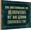 vianmo Holzschild 12x18 cm Vor Inbetriebnahme des Mundwerks Produktbild-Vorschau 1