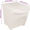 vidaXL Poubelles empilables 3 pcs. Blanc 75 L Polypropylène Voir les images du produit 6