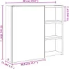 vidaXL Spiegelschrank mit LED-Beleuchtung Schwarz 60x13x52 Produktbild-Vorschau 6