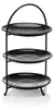 Etagère schwarz Stahl 33 x 33 x 46,5 cm 3 Ebenen (Ø Ringe Produktbild-Vorschau 2