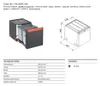 A technical drawing and a product image of a waste sorting system. Anteprima dell’immagine prodotto