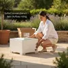 Beistelltisch Weiss Aluminium Poly-Rattan handgeflochten Produktbild-Vorschau 6