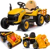 Kinder Traktor Schlepper Bulldog mit Anhänger Kinderauto Produktbild-Vorschau 1