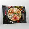 Bilder auf glas - Pizza Käse Tomaten - 100x70cm - Produktbild-Vorschau 4