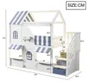 Lit superposé enfant 90 x 200 cm avec escalier avec espace Voir les images du produit 12