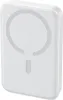 A white wireless power bank with a circular magnetic charging area. Podgląd zdjęcia produktu