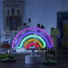 LED NEON Figur REGENBOGEN - Neonlicht - H: 19cm - Batterie Produktbild-Vorschau 3