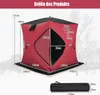 COSTWAY pop-up stan pro rybaření na ledu, přenosný ochranný Náhled obrázku produktu 3