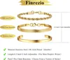 Finrezio 3-5 Stück Armband Damen Gold 14 Karat Vergoldet Produktbild-Vorschau 5