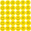Oblique Unique 180 Smiley Sticker Set Aufkleber Lächeln Produktbild-Vorschau 1