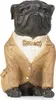 Moritz Deko-Figur Mops Hund im beigen Anzug mit Fliege sitz Produktbild-Vorschau 6