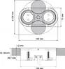 Presa da incasso Thebo 17096.08 Nero ST 09 con coperchio Anteprima dell’immagine prodotto 4
