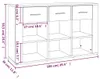 vidaXL Příborník kouřový dub 100x30x59,5 cm výrobek ze Náhled obrázku produktu 6