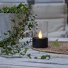 LED Solar Windlicht - warmweiße Flamme - H: 14cm - D: 8,5cm - Dämmerungssensor Produktbild-Vorschau
