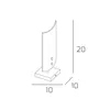 Abatjour Zeitgenössische Schatten Metall Weißes Glas Produktbild-Vorschau 3