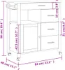 vidaXL Wózek kuchenny MONZA 84x40x90 cm lite drewno sosnowe Podgląd zdjęcia produktu 8