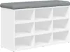 Panca per scarpe bianca 82x32x50 cm in materiale ligneo Anteprima dell’immagine prodotto 1