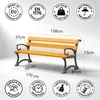 REKORD Gdanska BIS Tek 170 cm Banc de jardin 3-4 places en Voir les images du produit 4