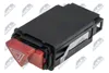 A close-up studio shot of a red and black car hazard light switch. Produktbild-Vorschau