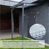 Haustürvordach Vordach Aluminium Polycarbonat Überdachung Produktbild-Vorschau 4