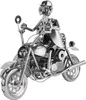 A metallic sculpture of a person riding a motorcycle. Anteprima dell’immagine prodotto