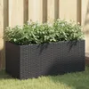 vidaXL Podwyższone łóżko z 2 przegrodami czarne 72x30x32 cm Podgląd zdjęcia produktu 2